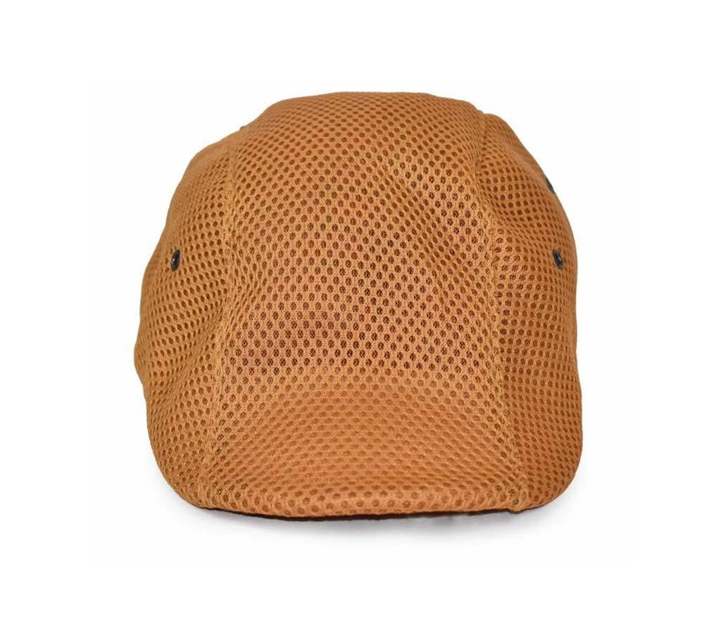 Light Brown Net Golf Cap for Men