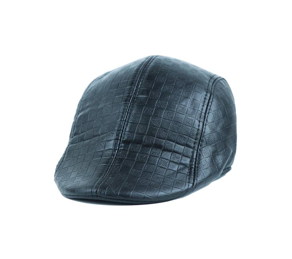 Black China leather Golf Cap For Men