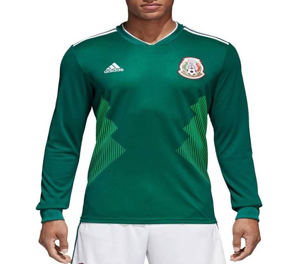 World Cup 2018 Mexico Long-sleeve Home jersey With Pant (130-140 GSM) - Replica