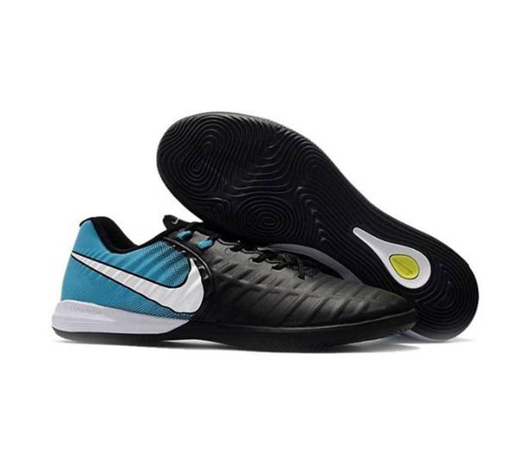 Black and Blue Rubber Football Boot for Men