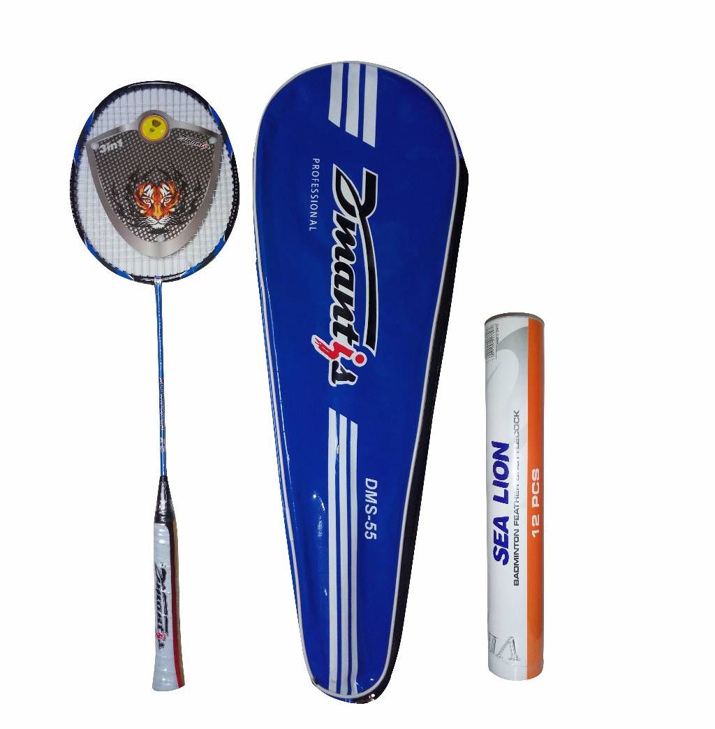 Dmantis N-90-3 Badminton Racket and Sea Lion Shuttlecocks Set (12 pcs) - copy
