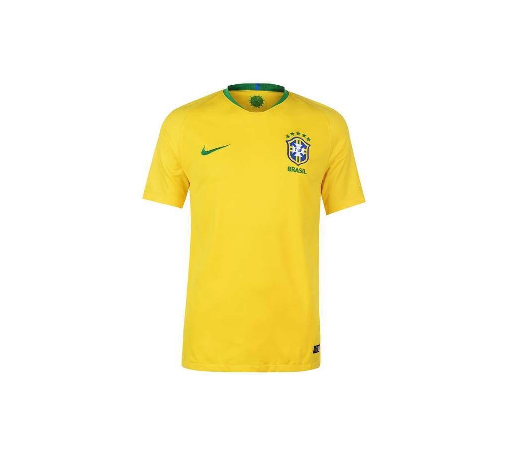 Brazil Half Sleeve Home Jersey Premium Quality