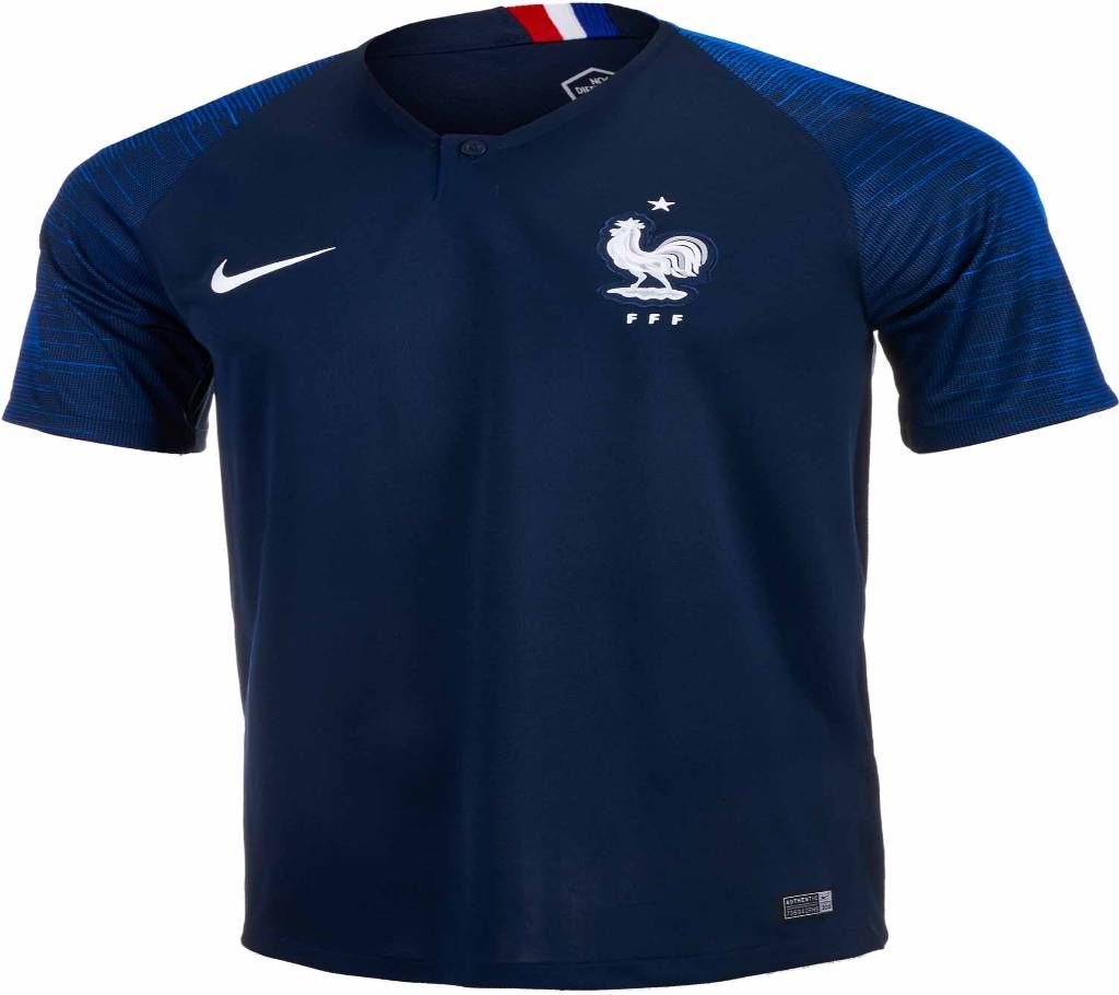 2018 World Cup France Home Jersey - Half Sleeve (Copy)