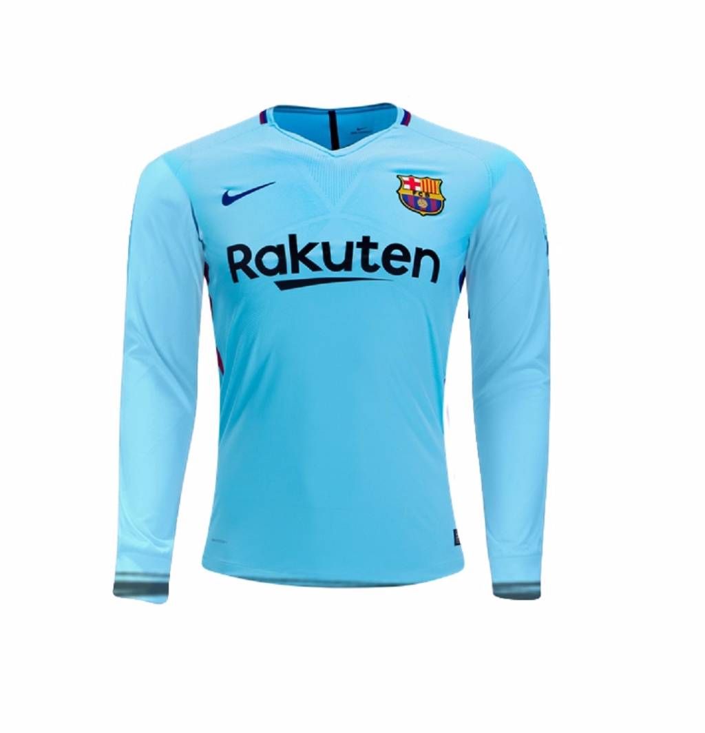 Barcelona Away 2017-18 full sleeve Club Jersey- sky blue (copy)