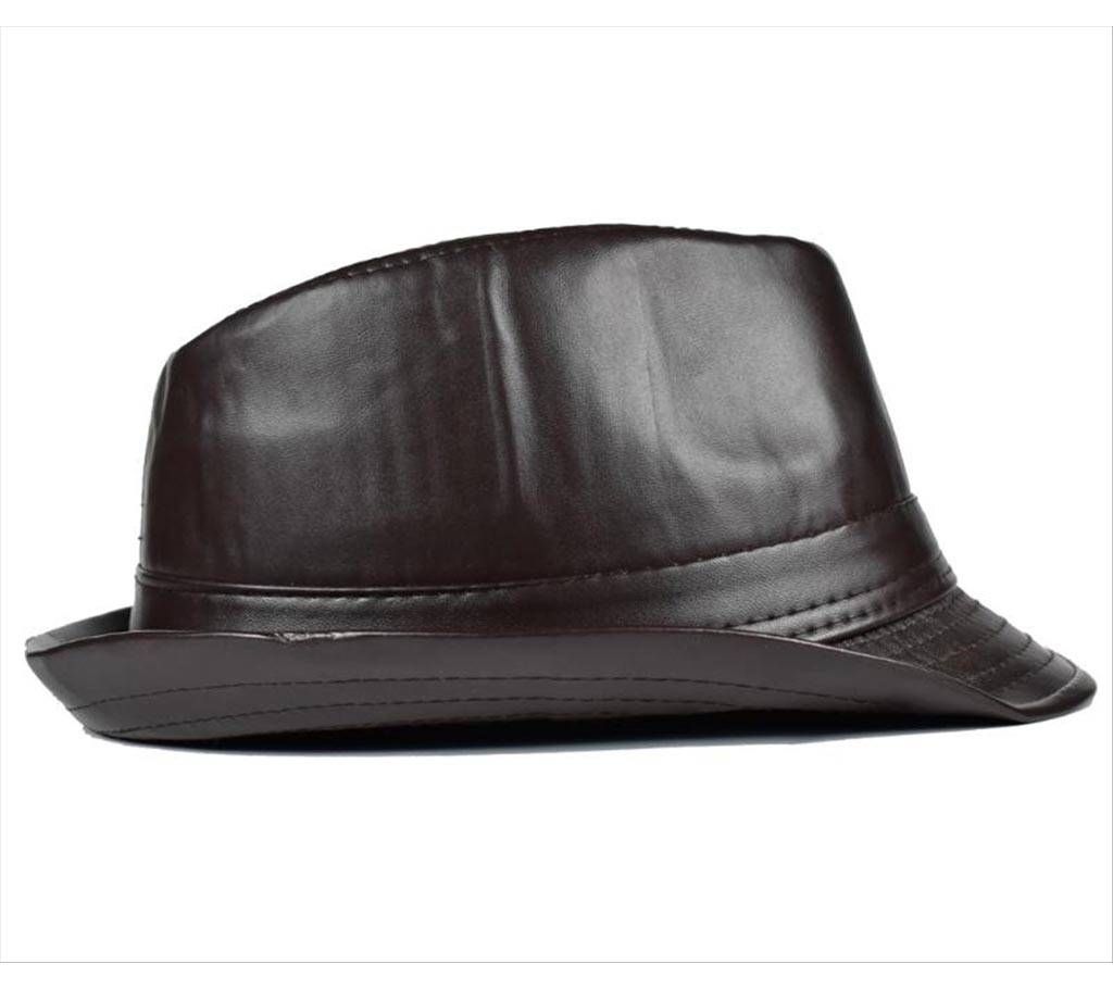 Dark Spice China Leather Hat For Men