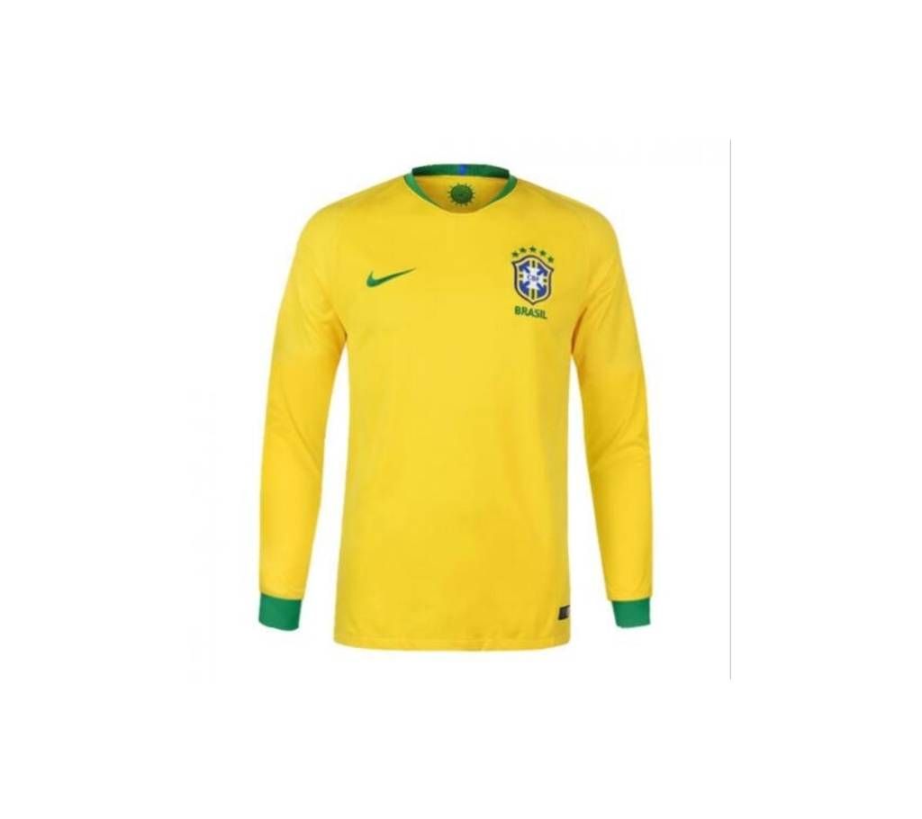 2018 World Cup Brazil Home Long Sleeve Jersey (100-120 GSM) - copy