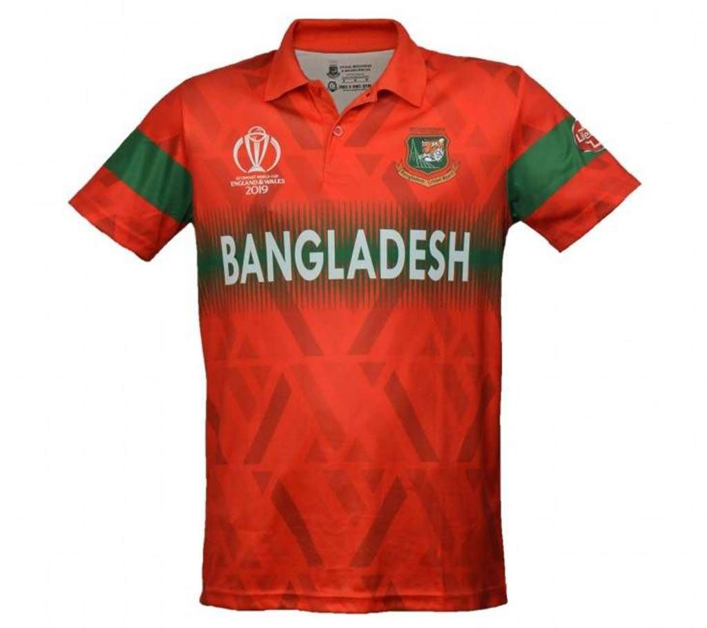 Half Sleeve Bangladesh World cup Cricket Team Jersey(RED)-Copy