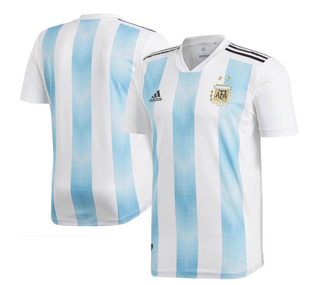 Argentina Official Home Jersey Half Sleeve 2018 - Copy