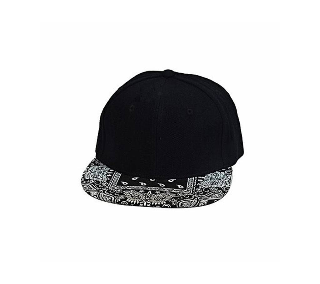 Black And White Cotton Dj Cap For Men