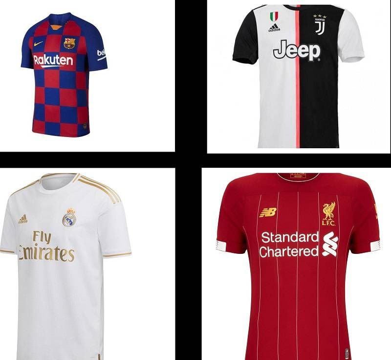 Europe Elites Barcelona/Juventus/Real Madrid/Liverpool Jersey 1Pc