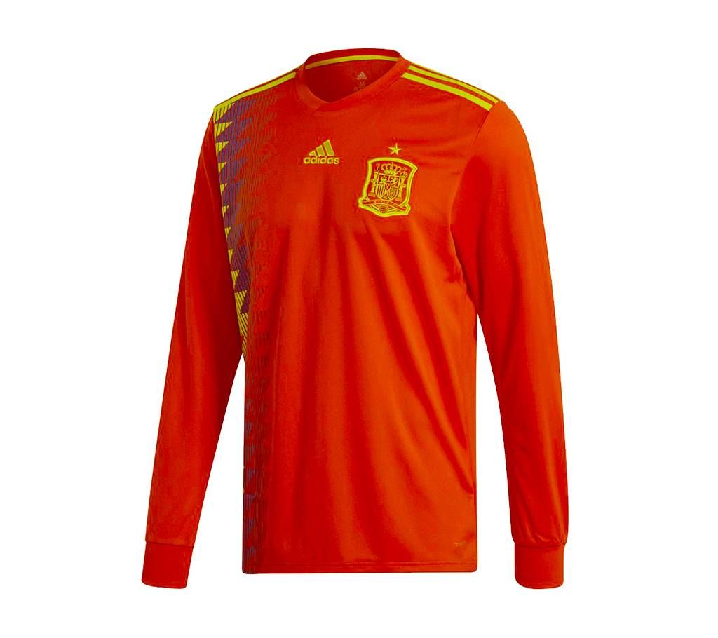 2018 world cup Spain home full  Sleeve Jersey (Copy)