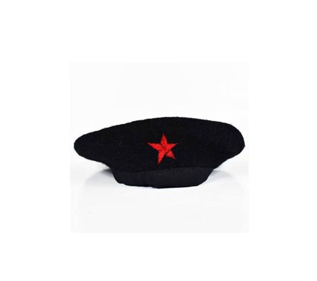Black Stylish Cotton Cap For Men