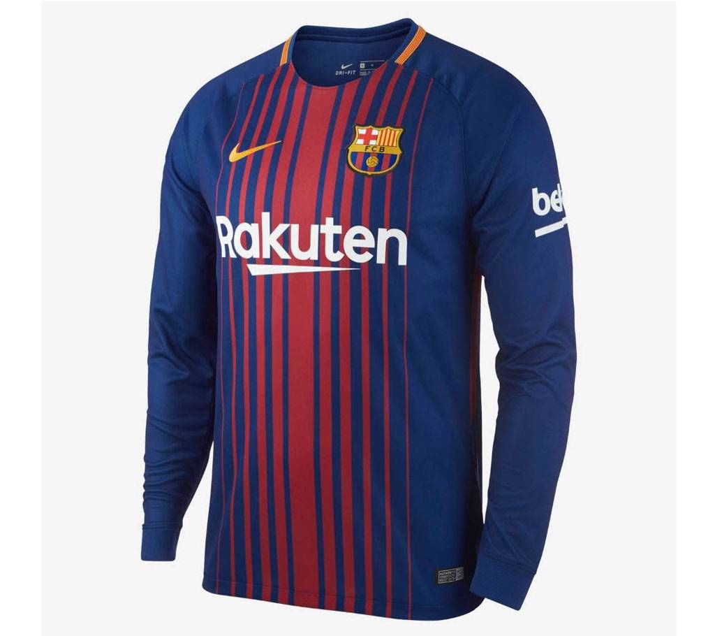 2017-18 Barcelona Home Full sleeve club jersey