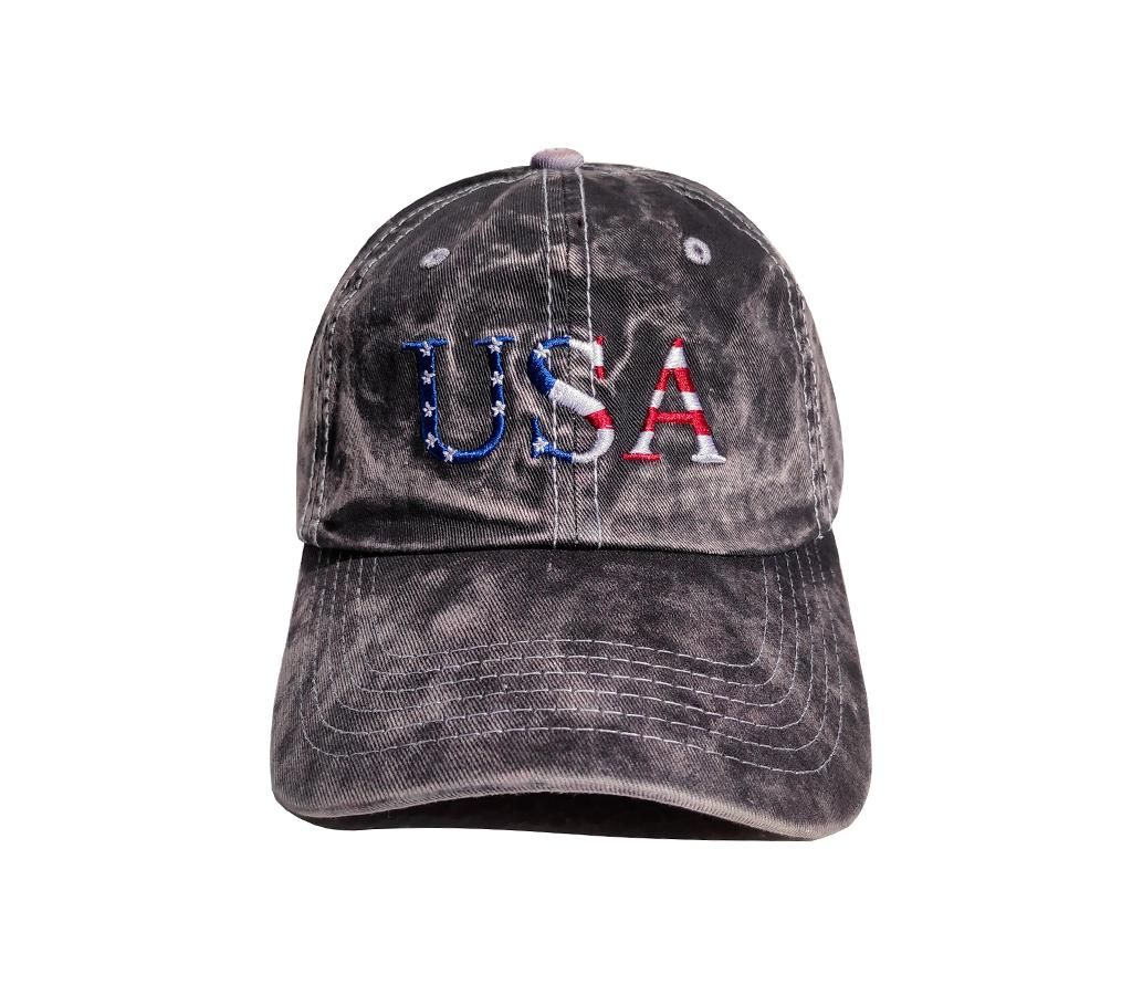 USA Logo Washed Cap For Men