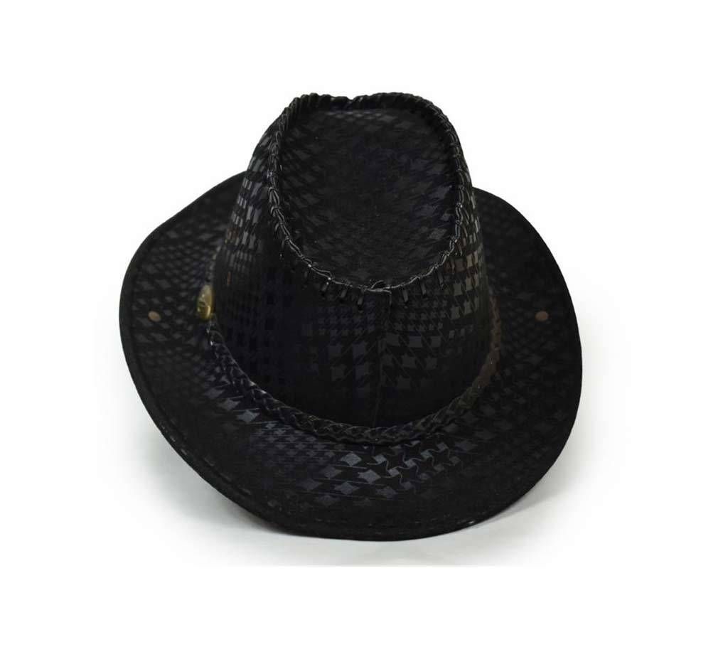 Black Cotton Hat for Men