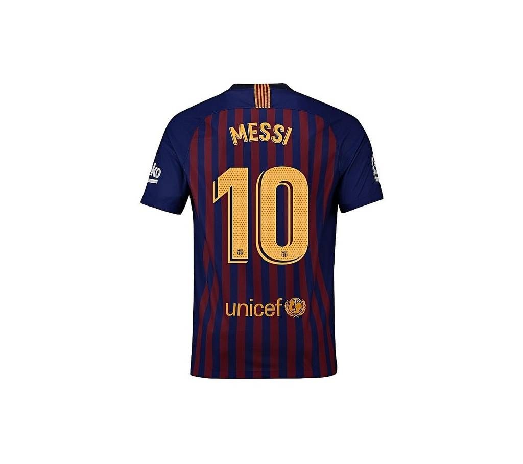 2018-19 Barcelona Home Messi #10 Short Sleeve Jersey