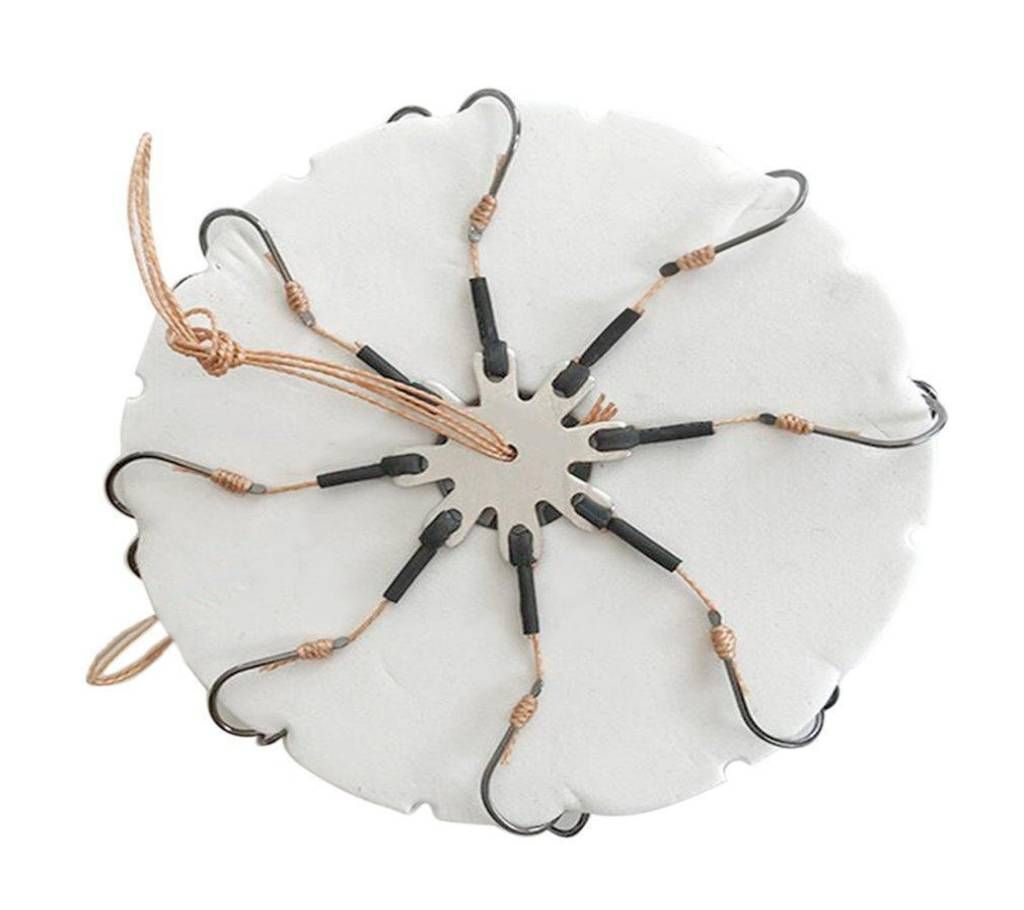 8 Hooks Barbed Fishing Carbon Steel Explosion