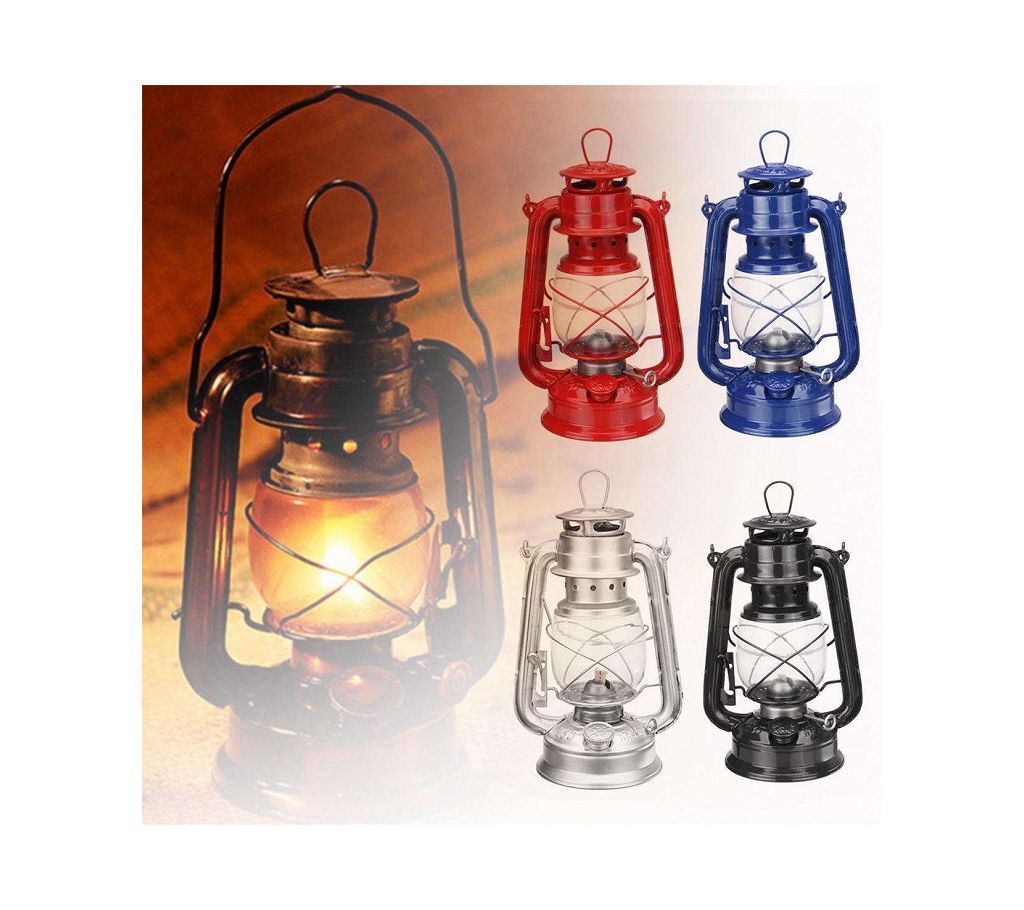 Vintage Oil Lamp Lantern Kerosene Paraffin Hurricane Lamp Light Outdoor Camping
