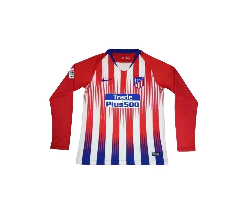 2018 - 19 Atletico Madrid Home Long Sleeve Jersey