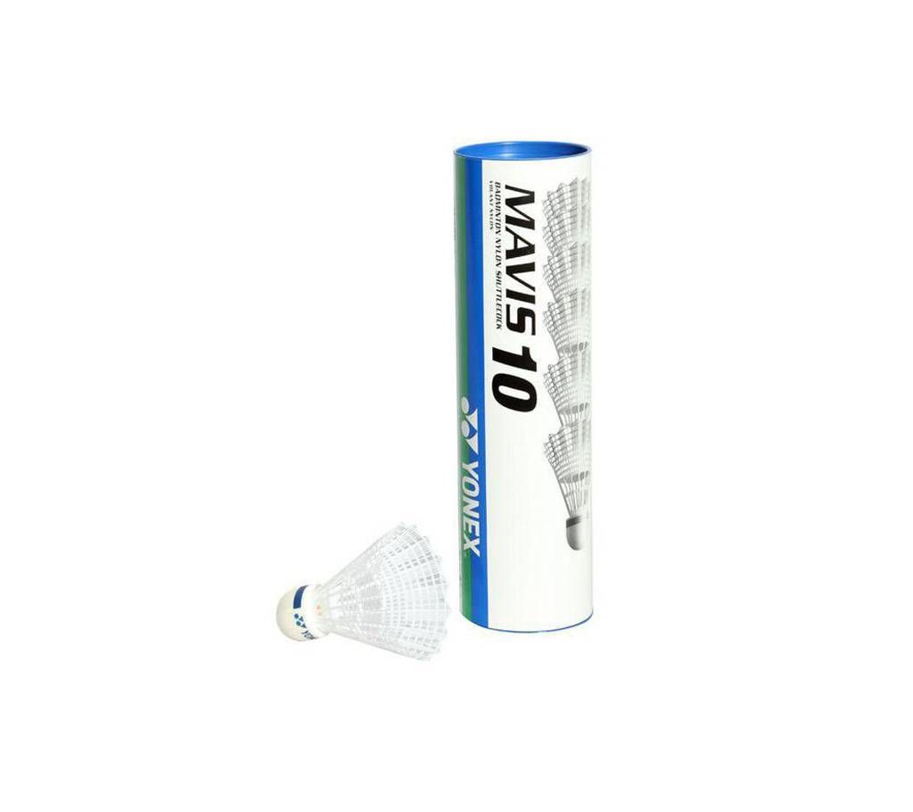 Yonex Mavis 10 Shuttle Cock (6pcs Box)-White