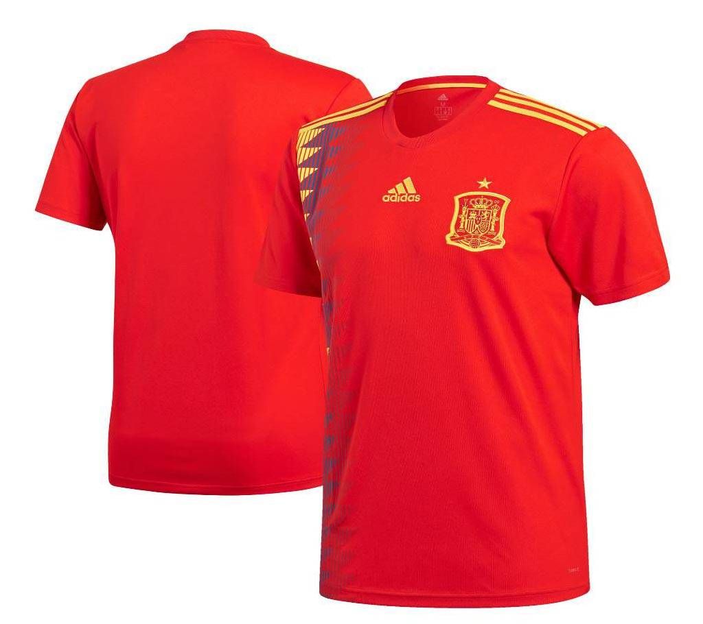 Spain 2018 World Cup Home Jersey Half Sleeve 2018 - Copy