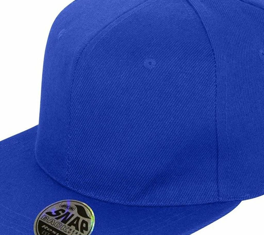 Blue Cotton Dj Hip Hop Cap For Men