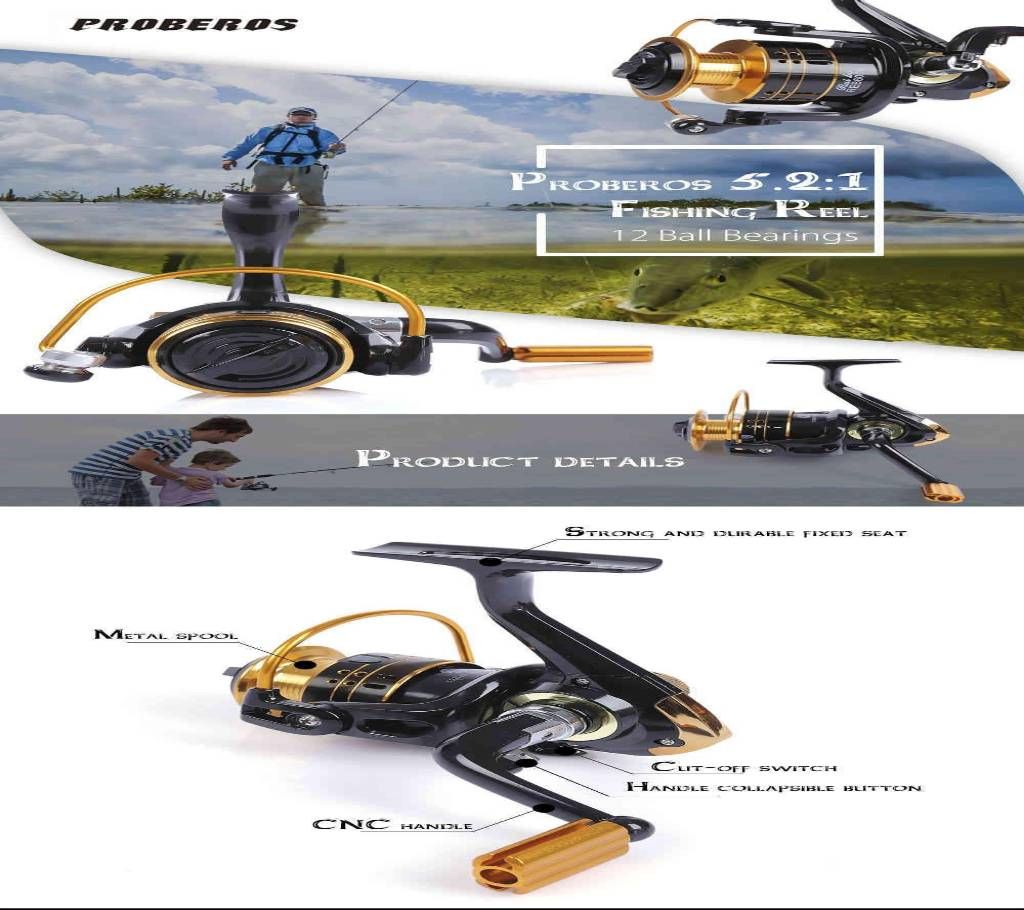 Reb - 7000 Metal Spool Spinning Fishing Reel