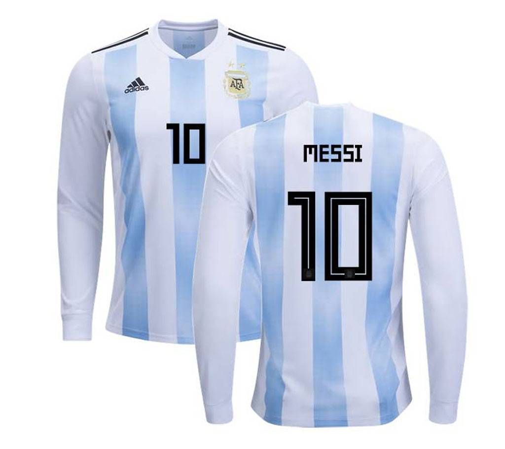 World Cup2018 Argentina Home Long Sleeve Jersey