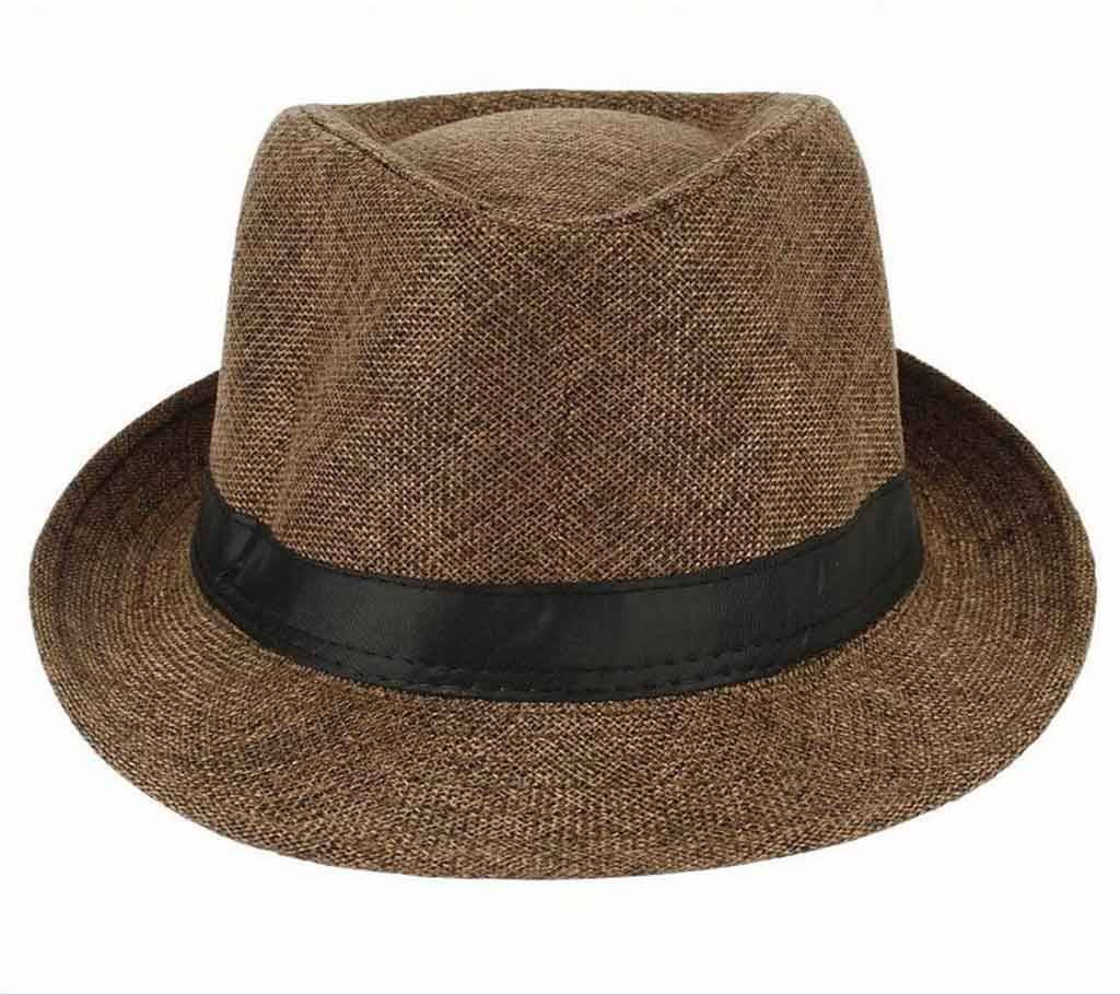 Golden Cotton China Hat For Men