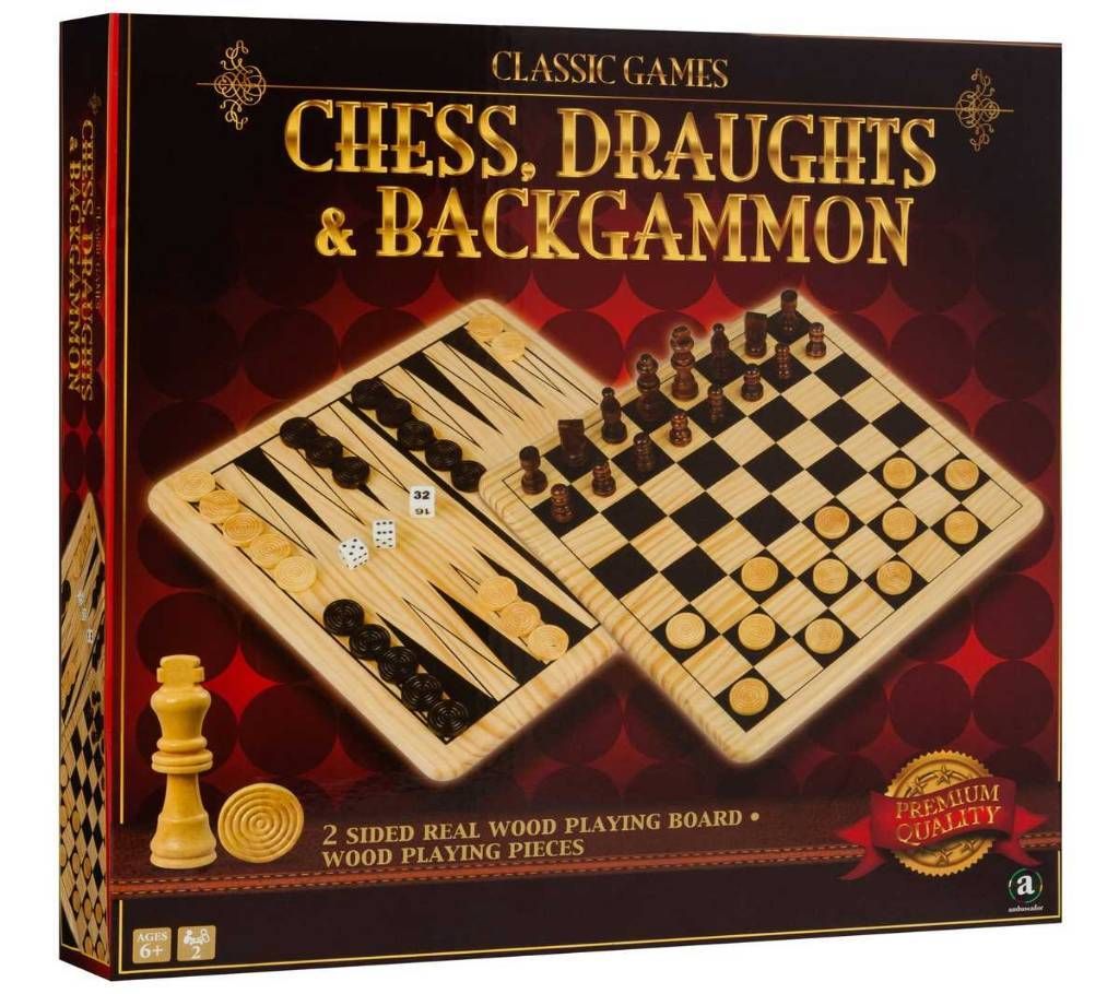 Chess, Draughts & Backgammon Set 3in1 (small)