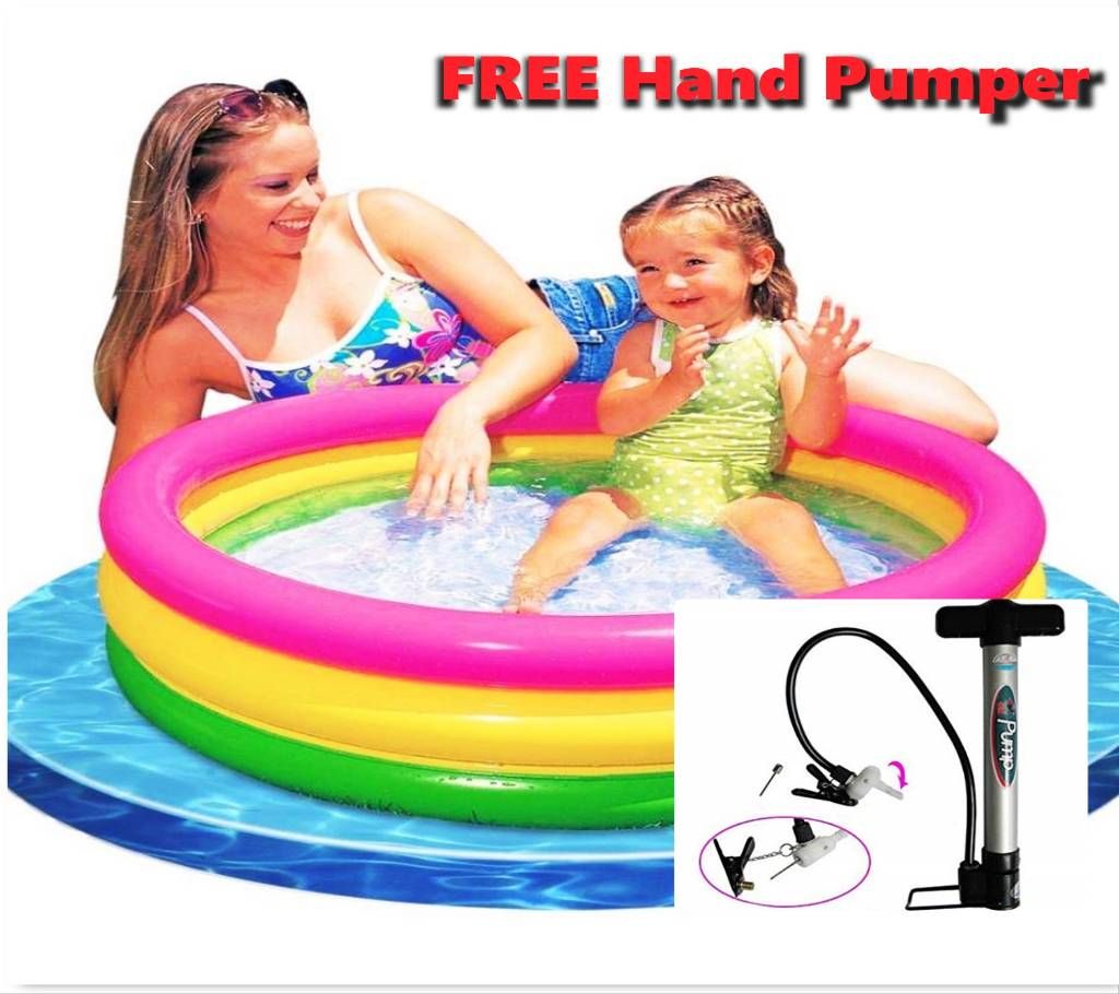 INTEX Glory baby Bathing pool (34''*10'') With Free Hand Pumper