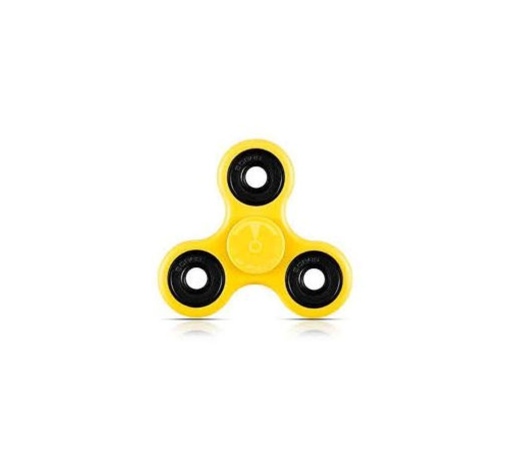 Premium Tri Fidget Spinner Stress Reducer - yellow