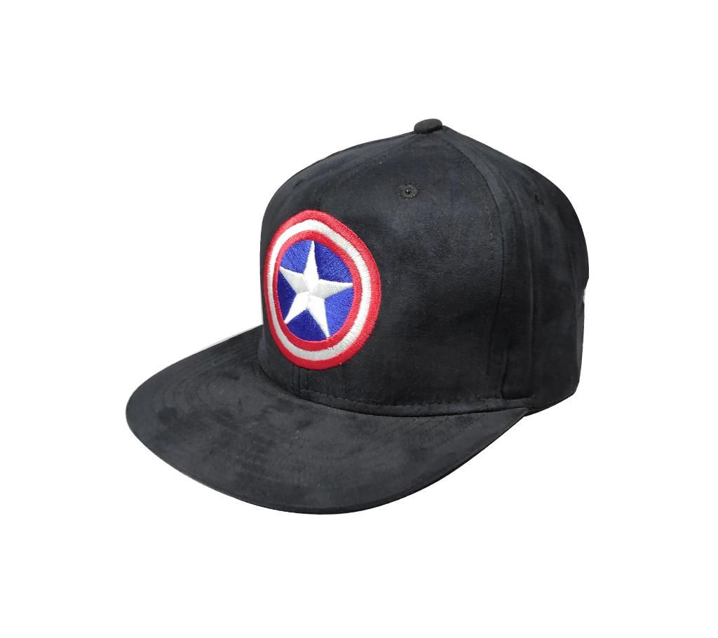 Washed Captain America Cotton Dj Cap For Men