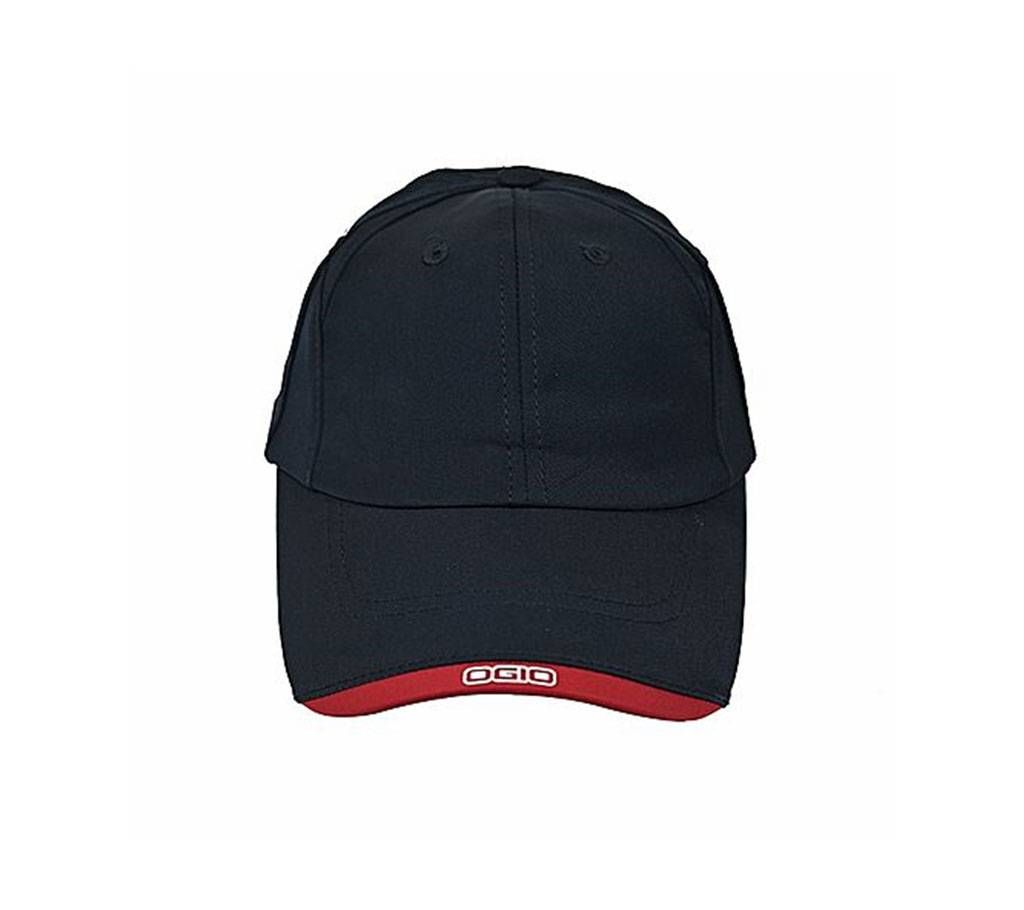 Black Cotton Summer Cap For Men