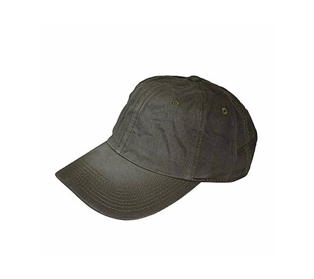 Brown Denim Style Cap For Men