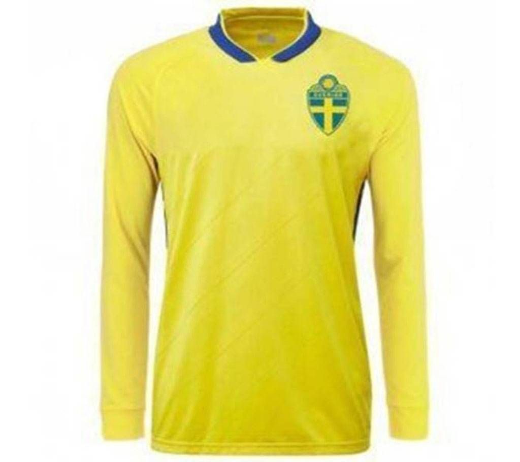World Cup 2018 Sweden Home Half Sleeve Jersey