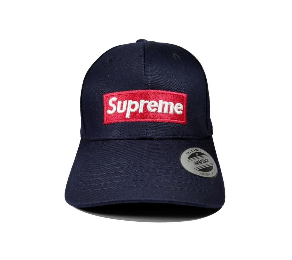 Navy Blue Snapback Supreme Cap For Men