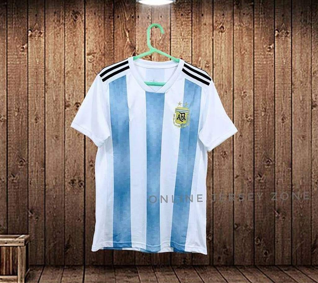 Argentina Half Sleeve New Home Jerseys 2018