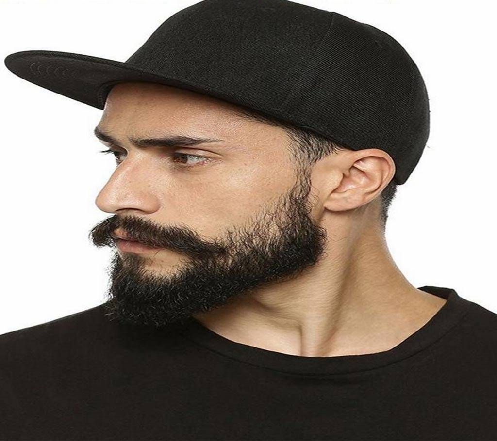 Black Cotton Cap For Men
