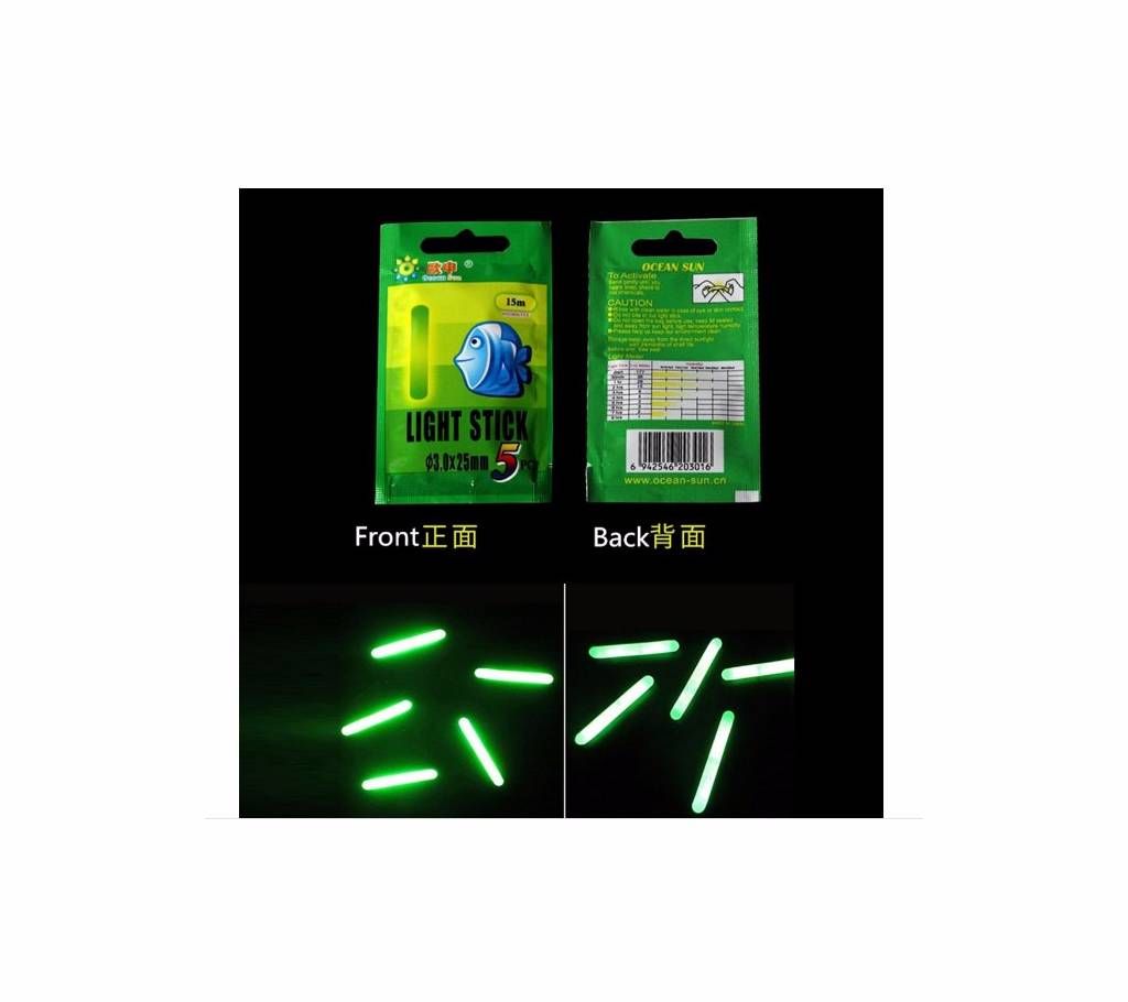 5Pcs Lightstick dark glow Fishing float stick