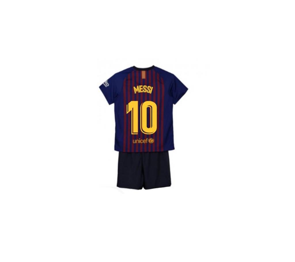 2018-19 Barcelona Home Messi #10 Kids Jersey