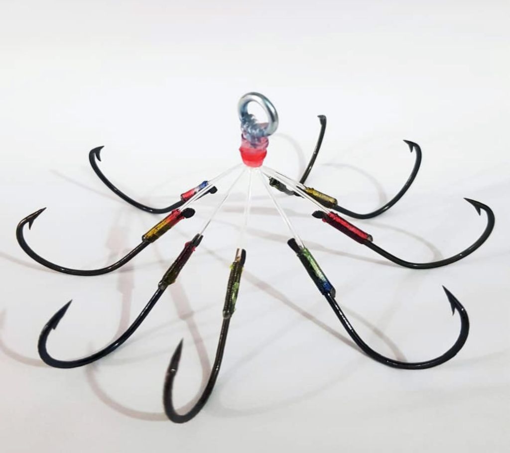 Original Nathur Kata/Jhupi Kata/8 Kata Jhupi Hook Set For Catla Fishing