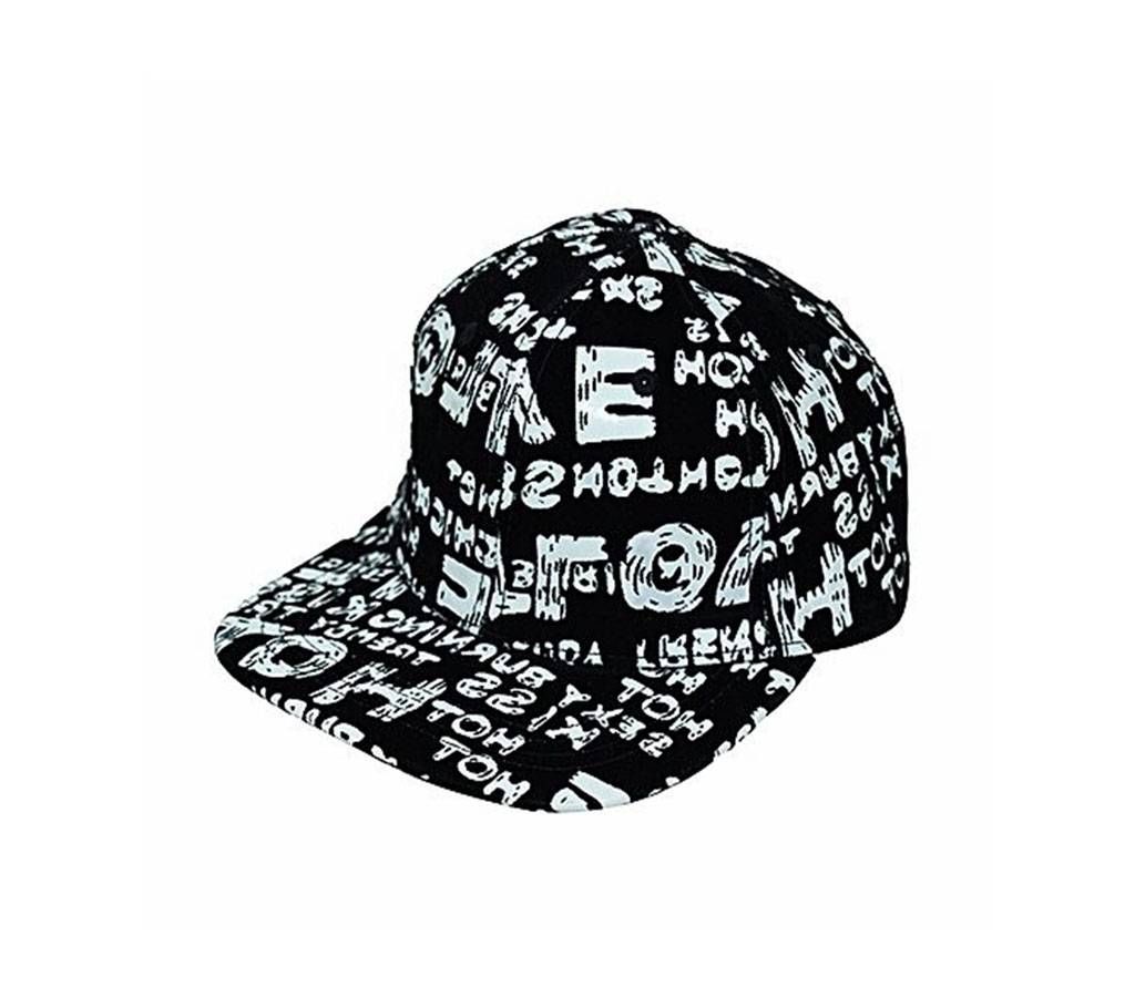 Black And White Velvet Dj Hip Hop Cap For Men