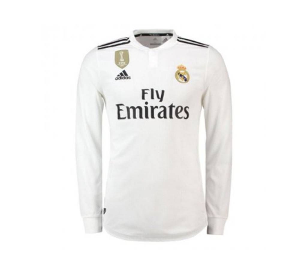 Real Madrid Home Long Sleeve Regular Jersey 2018-19 (Copy)