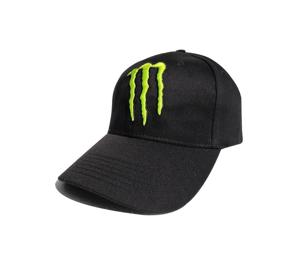 Black Monster Denim Baseball Cap For Men