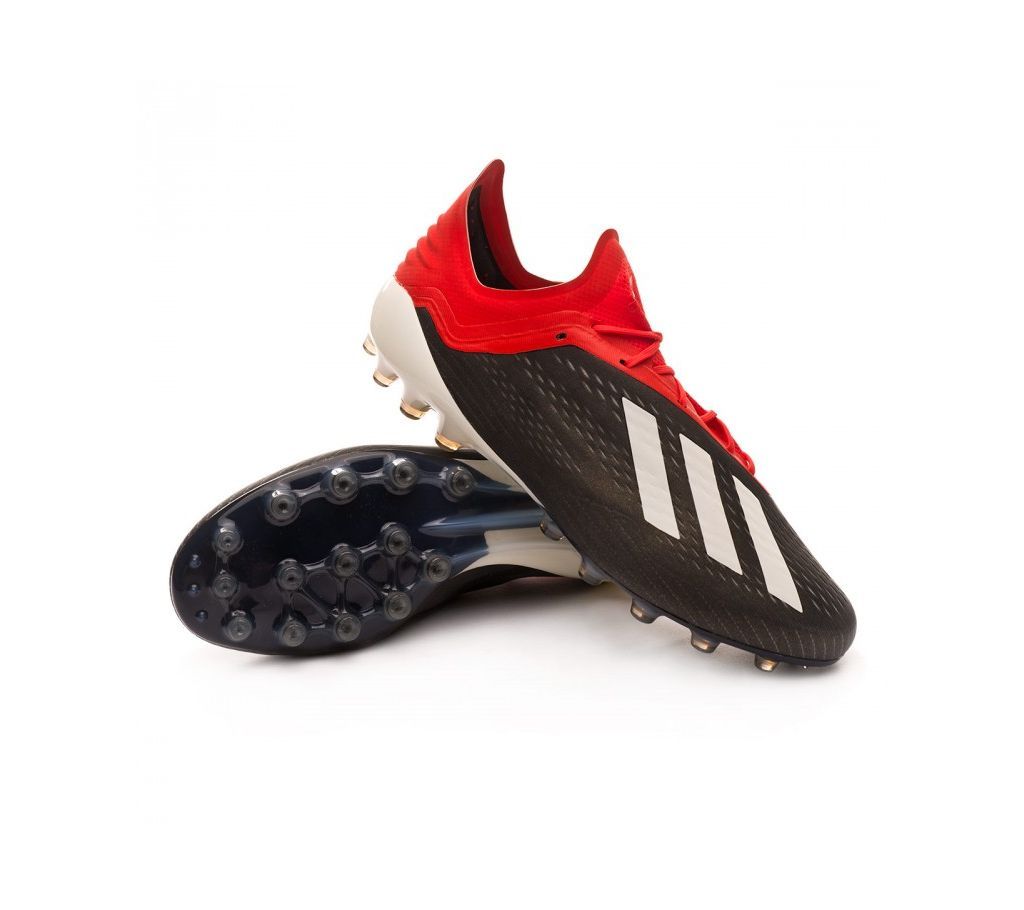 adidas X 18+ FG Mens Football Boots - Black White Red