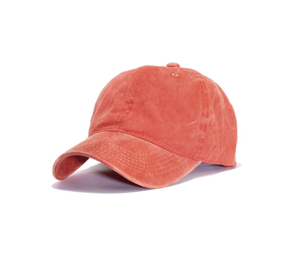Salmon Cotton Wash Cap For Men