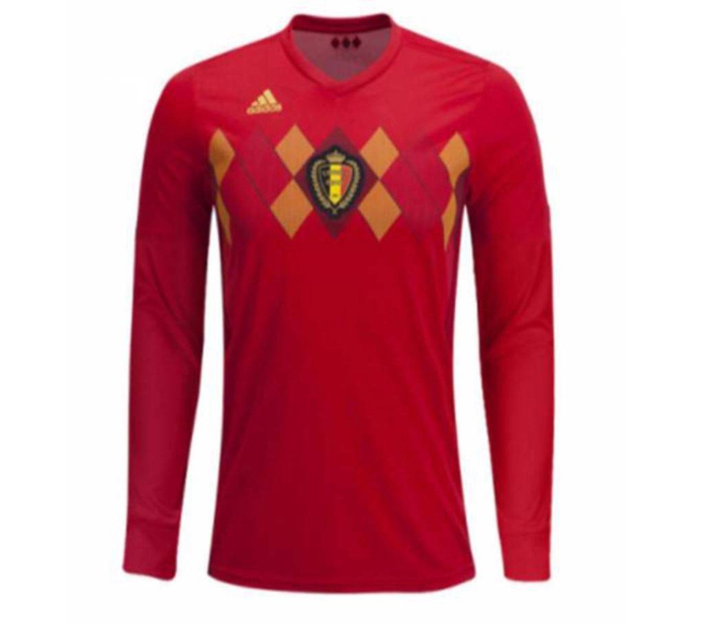 World Cup 2018  BELGIUM Home Full Sleeve Jersey