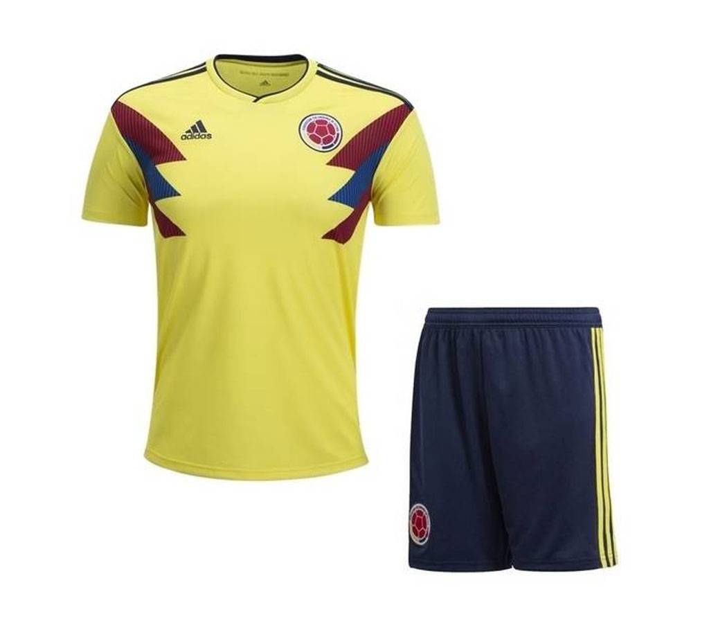 World Cup 2018 Colombia Half-sleeve Home jersey With Pant (130-140 GSM) - Replica