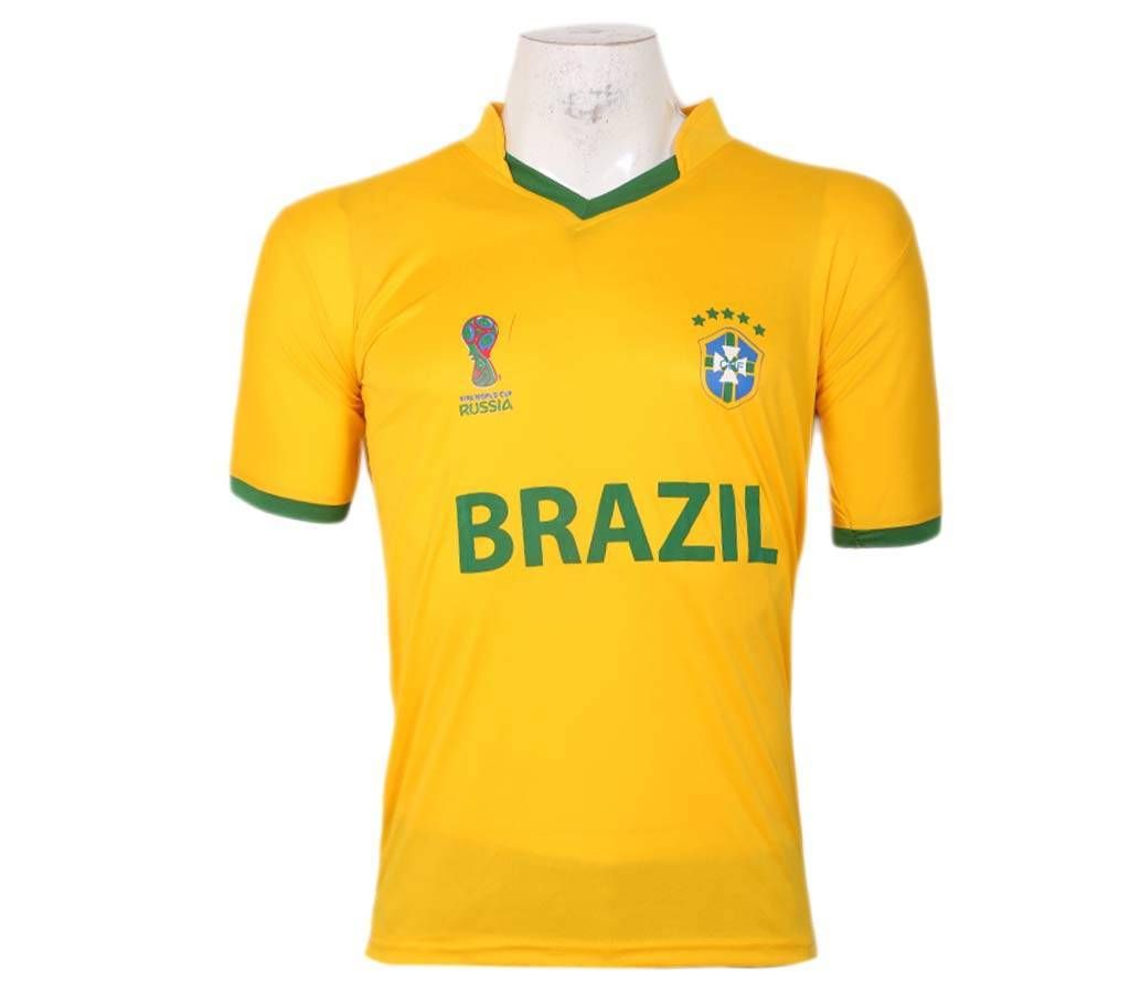 World Cup Brazil Half Sleeve Home Jersey (Copy)